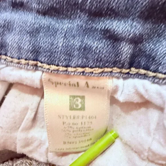 Distressed Skinny Jeans Light Wash Ripped Denim Size 3 Y2K Festival Special A - Picture 6 of 10